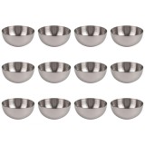 Set Boluri pentru Salata, 12 piese, 3.5 L, Metal, Argintiu