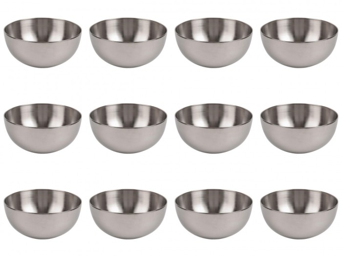 Set Boluri pentru Salata, 12 piese, 3.5 L, Metal, Argintiu