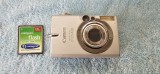 APARAT FOTO DIGITAL CANON IXUS 430 + CARD128 MB, FARA ACUMULATOR , NU STIU DACA FUNCTIONEAZA !!