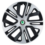 Set 4 Capace Roti 14 Inchi (R14) Raven Gri-Negru, Compatibile Cu Skoda