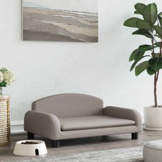 vidaXL Pat de c&acirc;ini, gri taupe, 70x45x30 cm, textil