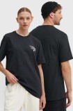 Converse tricou din bumbac culoarea negru, cu imprimeu, 10026461-A01