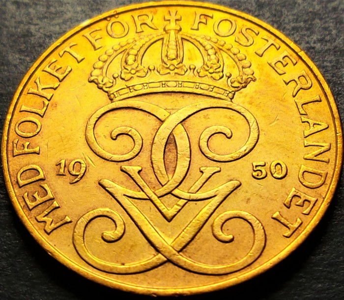 Moneda istorica 5 ORE - SUEDIA, anul 1950 * cod 1292