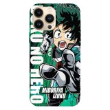 Husa compatibila cu Apple iPhone 15 Pro Max model Boku no hero Midoriya Izuku, Silicon, TPU, Viceversa, Transparent, Carcasa