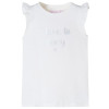 Tricou pentru copii cu maneci cu volan, alb, 104 GartenMobel Dekor, vidaXL