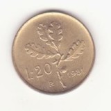 Italia 20 lire 1981