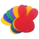 Forme decorative - hartie gumata - iepure, 14x15cm, 1mm, diverse culori, set 12 buc, Colorarte