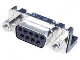 Conector D-Sub 9 PIN Soclu Mamă 90&deg; THT