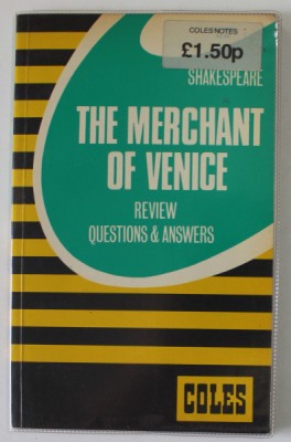 SHAKESPEARE THE MERCHANT OF VENICE , REVIEW QUESTIONS and ANSWERS by COLES EDITORIAL BOARD , 1982 foto