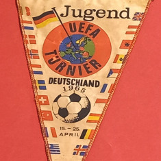 Fanion (vechi-colectie) fotbal - Turneul UEFA 1965-Germania(inclusiv Romania)