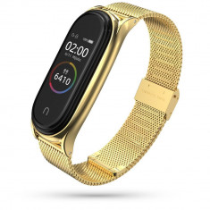 Curea Tech-Protect Milaneseband pentru Xiaomi Mi Smart Band 7/7 NFC Auriu