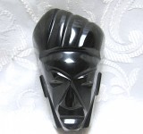 FIGURINA IDOL MAYAS AZTEC LUCRAT MANUAL DIN OBSIDIAN AURIU
