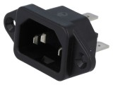 Conector Alimentare AC Tată 10A 250V IEC 60320 6061