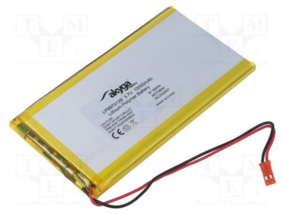 Acumul: Li-Po 3,7V 10000mAh cabluri,contector JST SYP-02T-1 foto