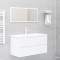 Set mobilier de baie, 2 piese, alb, lemn compozit