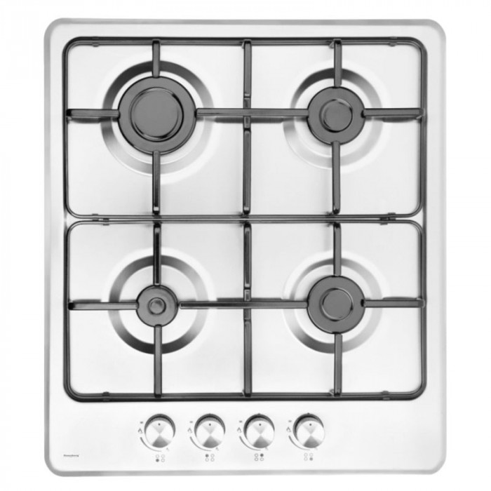 Plita incastrabila Hausberg HB-554, gaz, inox, 4 arzatoare