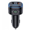 Modulator FM Serioux, Bluetooth 5.0, 5 m, 2 x USB, format muzica MP3/WMA/WAV, microfon incorporat