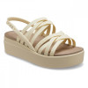 Sandale Crocs Brooklyn Strappy Low Wedge Bej - Bone, 34, 38, 39, Gri