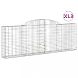 Cumpara ieftin Cosuri gabion arcuite 13 buc, 300x30x100/120 cm fier galvanizat