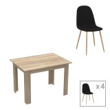 Cumpara ieftin Set dining Manka-Bella, Pako World, MDF, 5 piese, Sonoma, 110x80x70 cm