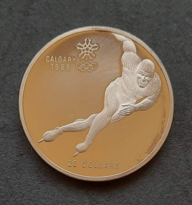 20 Dollars &quot;Speed Skating&quot; 1985, Canada - G 4075