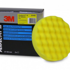 Burete Polish Mediu 3M Perfect-It High Gloss Polishing Pad, Galben, 150mm