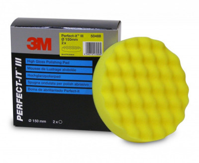 Burete Polish Mediu 3M Perfect-It High Gloss Polishing Pad, Galben, 150mm foto