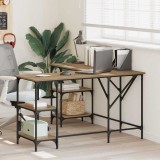 Birou Stejar Artizanal 139 x 139 x 75 cm Lemn compozit, DKD Home Decor