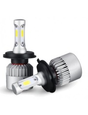Set 2 leduri H4 Hi-Low COB Canbus, 72W, 8000 Lm, 12V - 24V 4300k