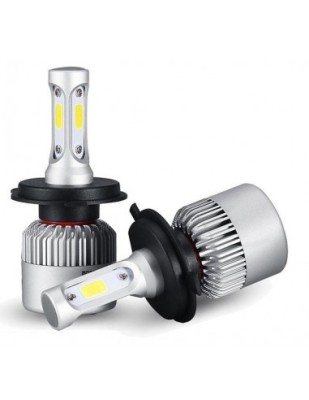 Set 2 leduri H4 Hi-Low COB Canbus, 72W, 8000 Lm, 12V - 24V 6000k foto