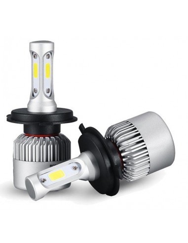 Set 2 leduri H4 Hi-Low COB Canbus, 72W, 8000 Lm, 12V - 24V 6000k