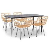 Cumpara ieftin Set mobilier de gradina, 5 piese, poliratan