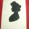 Ilustrata- Portret -Profil Femeie- executat prin decupare ,inc.sec.XX