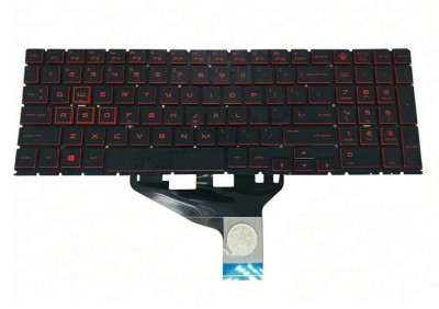 Tastatura Laptop, HP, Omen 15-DC, 15-DH, TPN-C143, TPN-C144, TPN-Q211, rosie, layout US foto