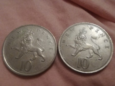 10 PENCE 1970 SI 1976 FRUMOASE foto