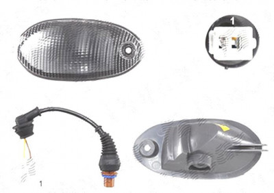 Lampa semnalizare Iveco Stralis, 2003-2013, fata, Stanga, cabina sofer; in parasolar cabina; cu cablaj, OEM/OES foto