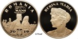 ROMANIA 50 BANI 2019 - PROOF - UNC necirculata , REGINA MARIA , in capsula BNR