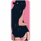 Husa silicon pentru Apple Iphone 5c, Girl With Long Hair