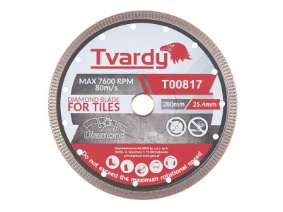 Disc diamantat pentru portelan, 200 x 10 x 22.23 mm, Tvardy T00817 foto