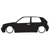 Cumpara ieftin Sticker Auto Volkswagen Golf Mk III Silueta