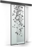 Usa glisanta Boss &reg; Black, model Dance negru, 60x215 cm, sticla 8 mm mata securizata, culisanta in ambele directii, Modern Glass Art