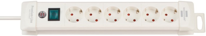 Prelungitor Brennenstuhl Premium-Line 6 prize , 3 m, Alb