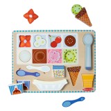 Set de joaca din lemn si puzzle magnetic inghetata, Melissa &amp; Doug