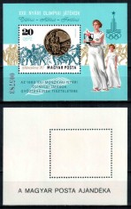 Ungaria 1980, Mi #3449 = Bl 145 I, sport, Olimpiada Moscova, medalii olimpice, colita speciala, MNH! 100 &euro;!