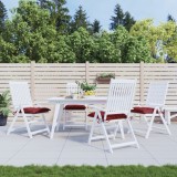 Set 4 Perne Scaun Gossi 50x50x7 cm Rosu Vin, Oxford Poliester, Exterior/Interior, Rezistente Apa