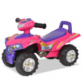 ATV de plimbare pentru copii cu sunet si lumina roz si violet