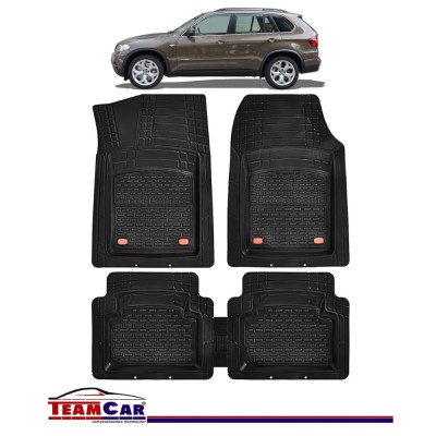 Covorase Auto Tip Tăviță Compatibile BMW X5 E70 (2006-2013), Negru, Design Antiderapant, Material Rezistent foto