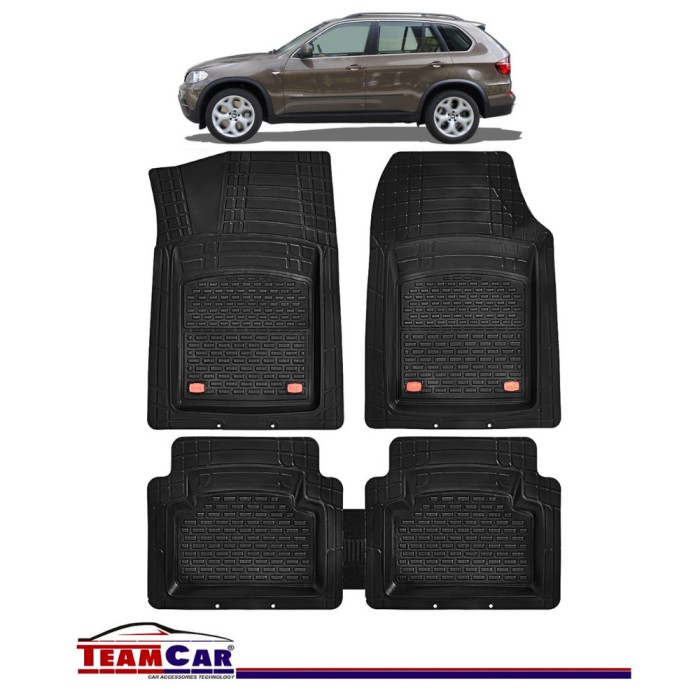 Covorase Auto Tip Tăviță Compatibile BMW X5 E70 (2006-2013), Negru, Design Antiderapant, Material Rezistent