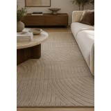 Covor Model Oksi 38025-202, Marime 60 x 110 cm, Bej, Inaltime Fir 6,5 mm, Antialergic, Polipropilena, Living, Dormitor, Hol