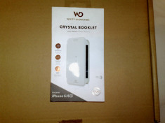 Husa Crystal Booklet - White Diamond pentru iphone 6 / 6S - sigilata foto